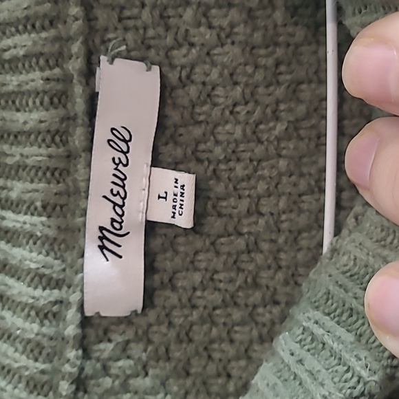 Madewell Textured Knit Sweater in Green - L - Picture 2 of 3